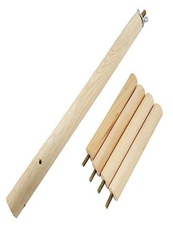 Sage Square 10 Inches / 25.5 cm Natural Wood 4 Stage Playful Climbing Cage Accessory Hanging Perch Bird Stand/Toy - Image 4